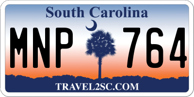 SC license plate MNP764