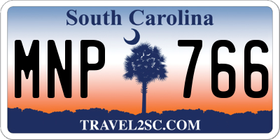 SC license plate MNP766