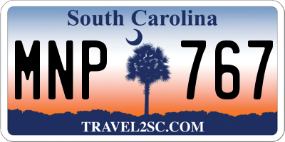 SC license plate MNP767