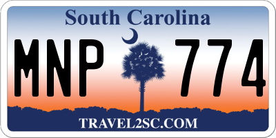 SC license plate MNP774