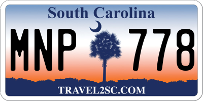 SC license plate MNP778