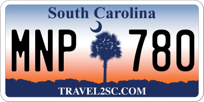 SC license plate MNP780