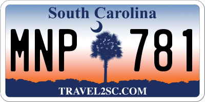 SC license plate MNP781