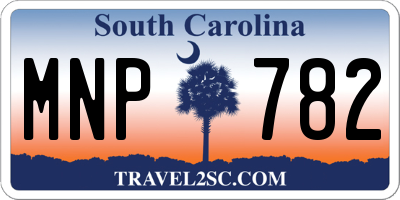 SC license plate MNP782
