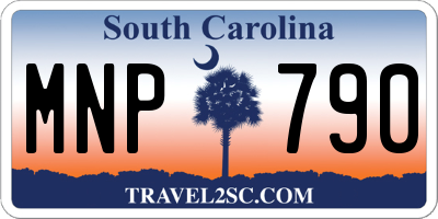 SC license plate MNP790