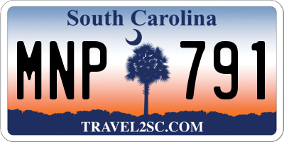 SC license plate MNP791