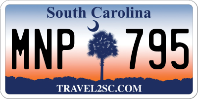 SC license plate MNP795