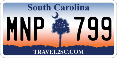 SC license plate MNP799