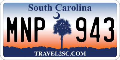 SC license plate MNP943