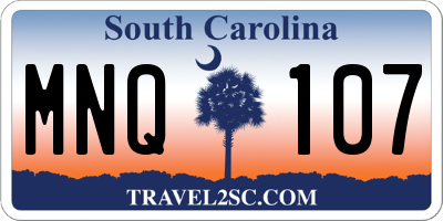 SC license plate MNQ107