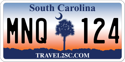 SC license plate MNQ124
