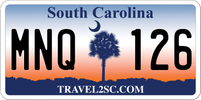 SC license plate MNQ126