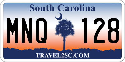SC license plate MNQ128