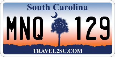 SC license plate MNQ129