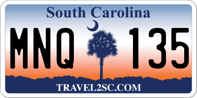 SC license plate MNQ135