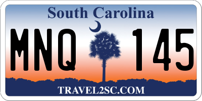 SC license plate MNQ145