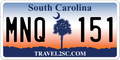 SC license plate MNQ151