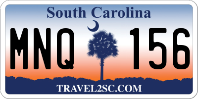 SC license plate MNQ156