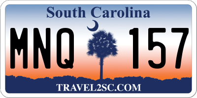 SC license plate MNQ157
