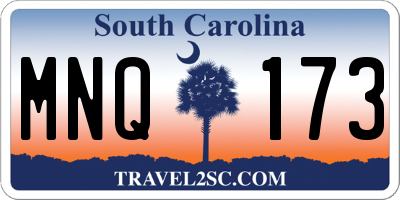 SC license plate MNQ173