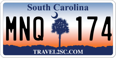 SC license plate MNQ174