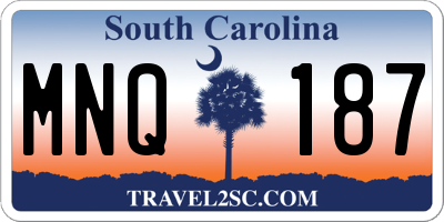 SC license plate MNQ187