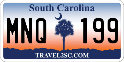SC license plate MNQ199