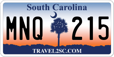 SC license plate MNQ215