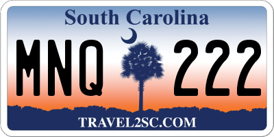 SC license plate MNQ222