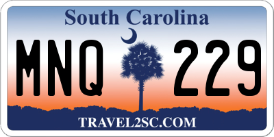 SC license plate MNQ229