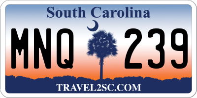 SC license plate MNQ239