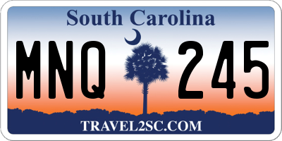 SC license plate MNQ245