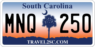 SC license plate MNQ250