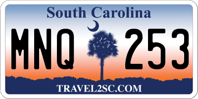 SC license plate MNQ253