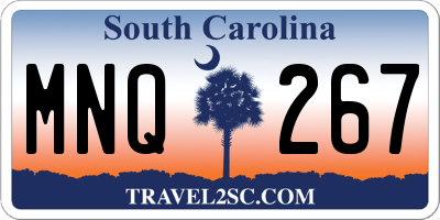 SC license plate MNQ267