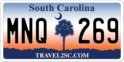 SC license plate MNQ269