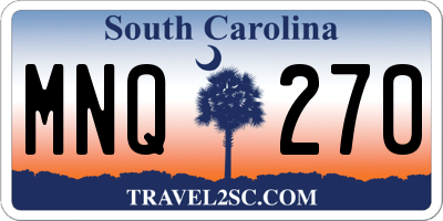 SC license plate MNQ270