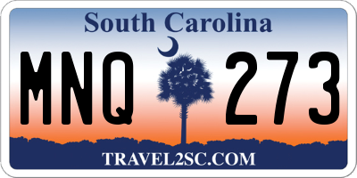 SC license plate MNQ273