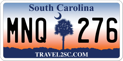 SC license plate MNQ276