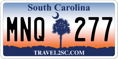 SC license plate MNQ277