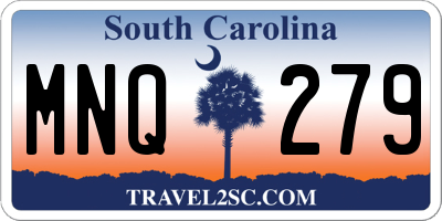 SC license plate MNQ279