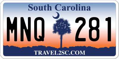 SC license plate MNQ281