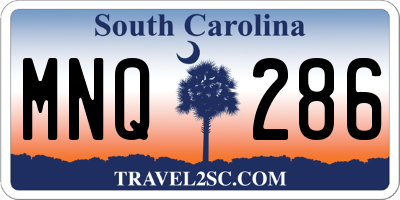 SC license plate MNQ286
