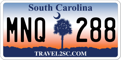 SC license plate MNQ288