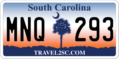 SC license plate MNQ293