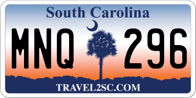 SC license plate MNQ296