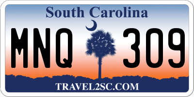 SC license plate MNQ309