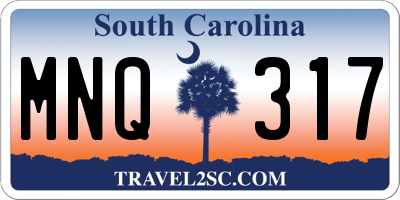 SC license plate MNQ317