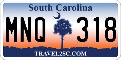 SC license plate MNQ318