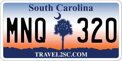 SC license plate MNQ320